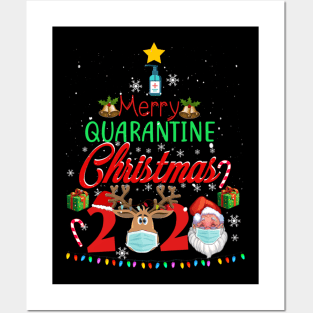 Merry Quarantine Christmas 2020 Pajamas Family Matching Xmas Posters and Art